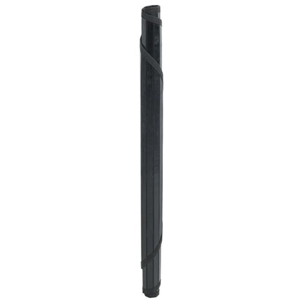 Matta rund svart 100 cm bambu