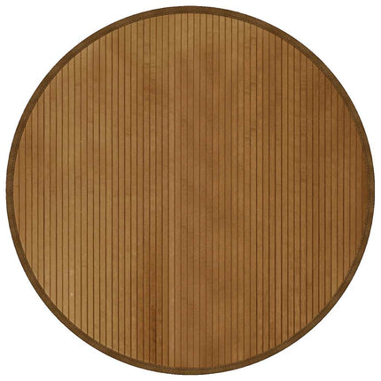 Matta rund brun 100 cm bambu