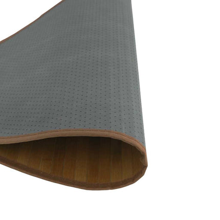 Matta rund brun 100 cm bambu