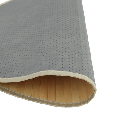 Matta rund ljus naturlig 100 cm bambu