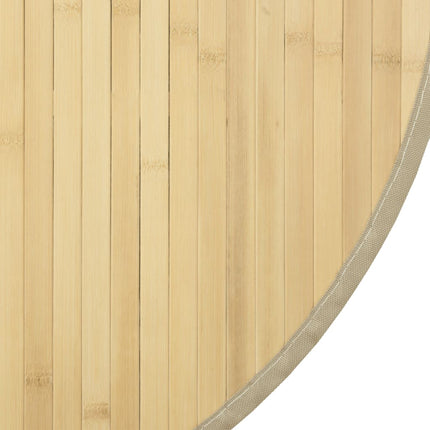 Matta rund ljus naturlig 100 cm bambu