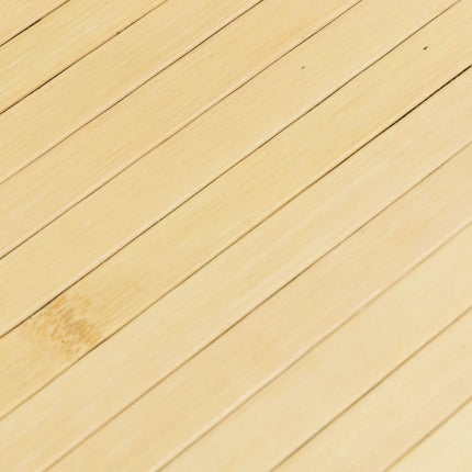 Matta rund ljus naturlig 100 cm bambu