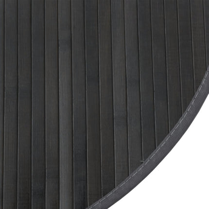 Matta rund grå 100 cm bambu