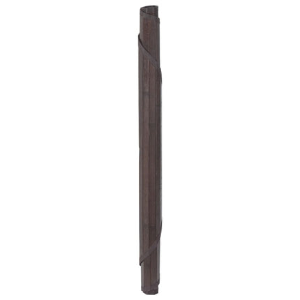 Matta rund mörkbrun 100 cm bambu
