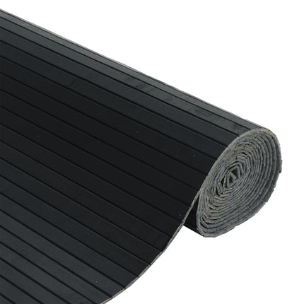 Rumsavdelare svart bredd 250 cm höjd 165 cm bambu