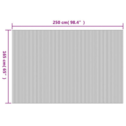 Rumsavdelare svart bredd 250 cm höjd 165 cm bambu