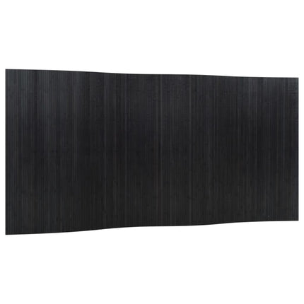 Rumsavdelare svart bredd 400 cm höjd 165 cm bambu