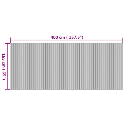 Rumsavdelare naturlig bredd 400 cm höjd 165 cm bambu