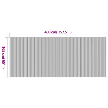 Rumsavdelare brun bredd 400 cm höjd 165 cm bambu