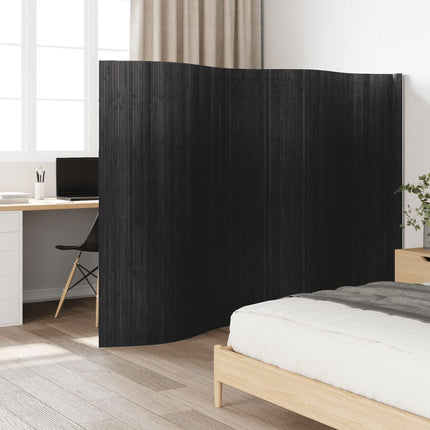 Rumsavdelare grå bredd 400 cm höjd 165 cm bambu