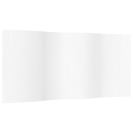 Rumsavdelare vit bredd 400 cm höjd 165 cm bambu