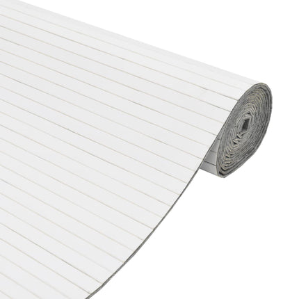 Rumsavdelare vit bredd 400 cm höjd 165 cm bambu