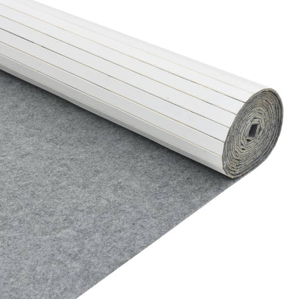 Rumsavdelare vit bredd 400 cm höjd 165 cm bambu