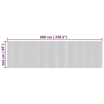 Rumsavdelare naturlig bredd 600 cm höjd 165 cm bambu