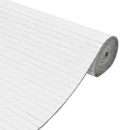 Rumsavdelare vit bredd 600 cm höjd 165 cm bambu