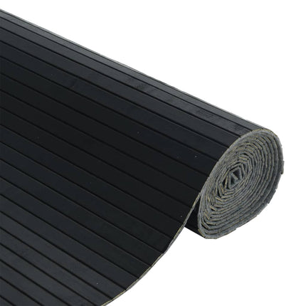 Rumsavdelare svart bredd 800 cm höjd 165 cm bambu