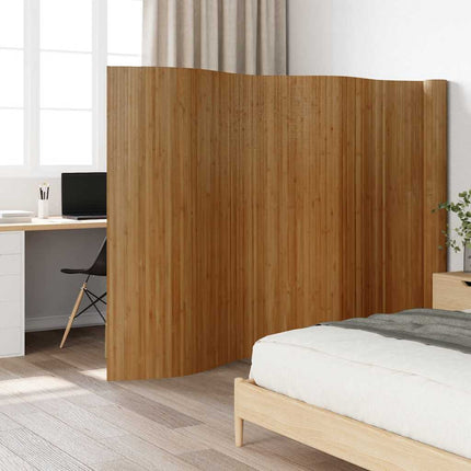 Rumsavdelare brun bredd 800 cm höjd 165 cm bambu