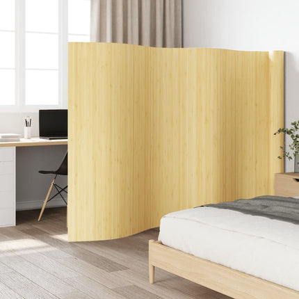 Rumsavdelare ljus naturlig bredd 800 cm höjd 165 cm bambu