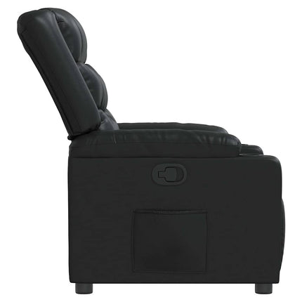 Reclinerfåtölj svart konstläder