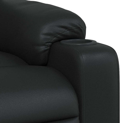 Reclinerfåtölj svart konstläder
