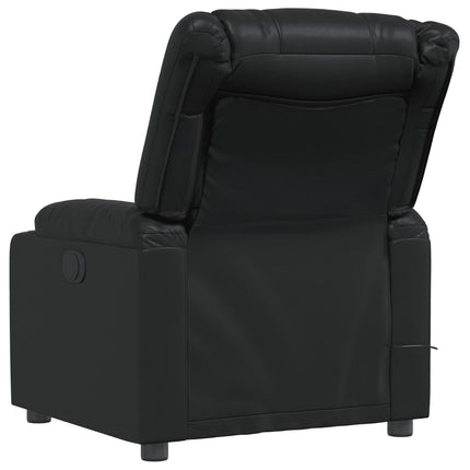 Massagefåtölj svart konstläder