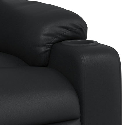 Massagefåtölj svart konstläder