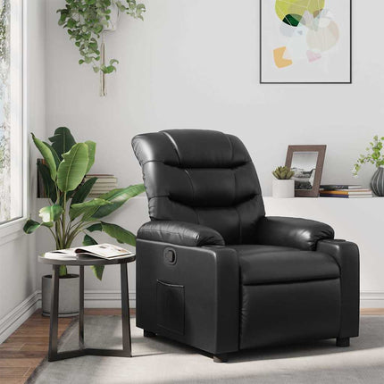 Reclinerfåtölj svart konstläder