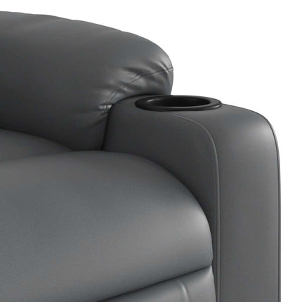 Reclinerfåtölj grå konstläder