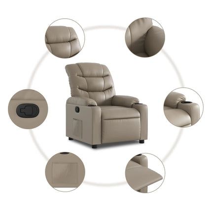 Reclinerfåtölj cappuccino konstläder