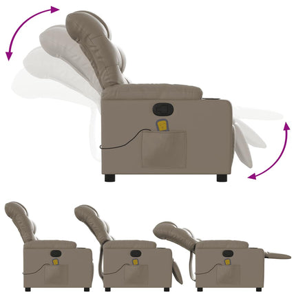 Massagefåtölj cappuccino konstläder
