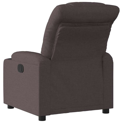 Reclinerfåtölj mörkbrun tyg