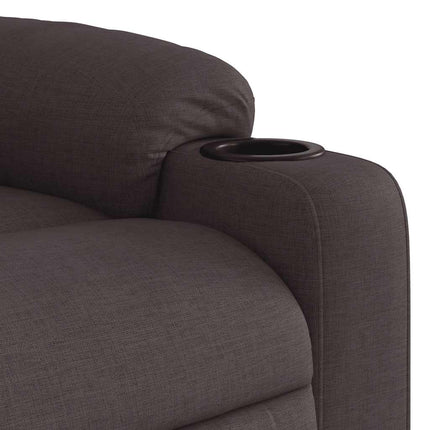 Reclinerfåtölj mörkbrun tyg