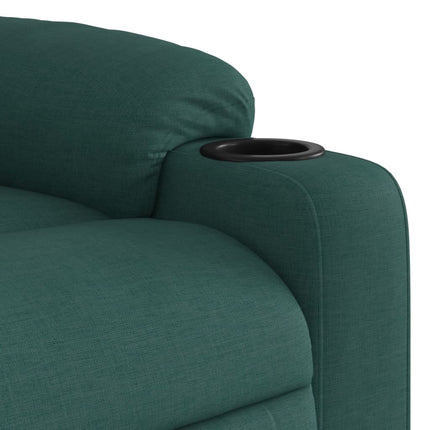 Reclinerfåtölj mörkgrön tyg
