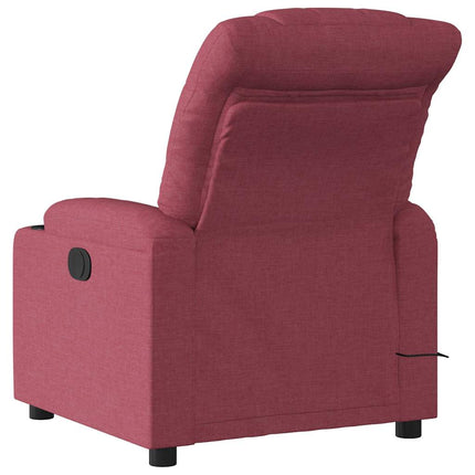 Massagefåtölj vinröd tyg