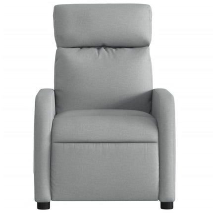 Reclinerfåtölj ljusgrå tyg