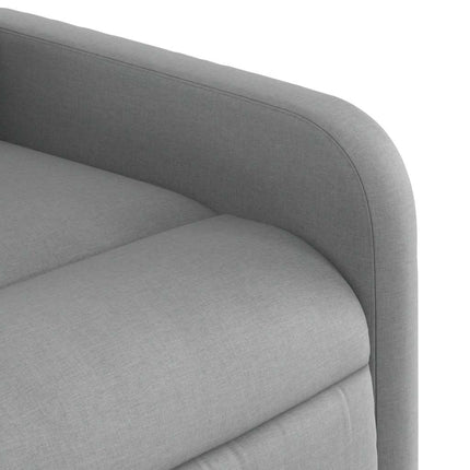 Reclinerfåtölj ljusgrå tyg