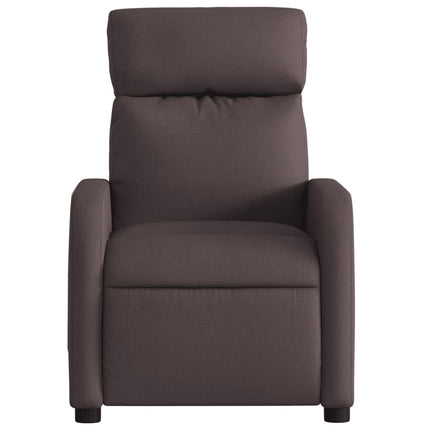 Reclinerfåtölj mörkbrun tyg
