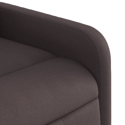 Reclinerfåtölj mörkbrun tyg