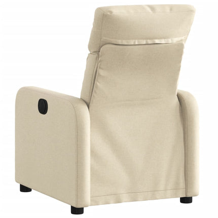 Reclinerfåtölj gräddvit tyg