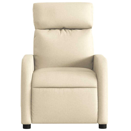 Reclinerfåtölj gräddvit tyg