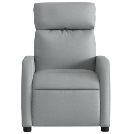 Massagefåtölj ljusgrå tyg