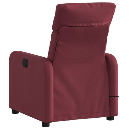 Massagefåtölj vinröd tyg