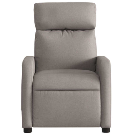 Massagefåtölj taupe tyg