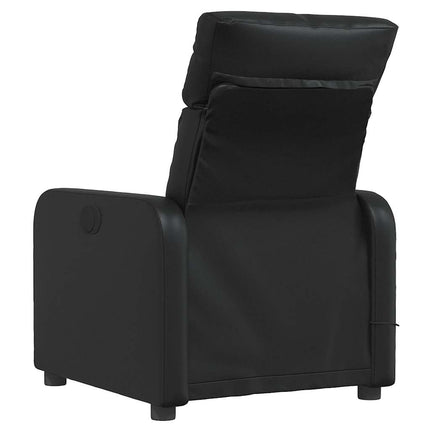 Massagefåtölj svart konstläder