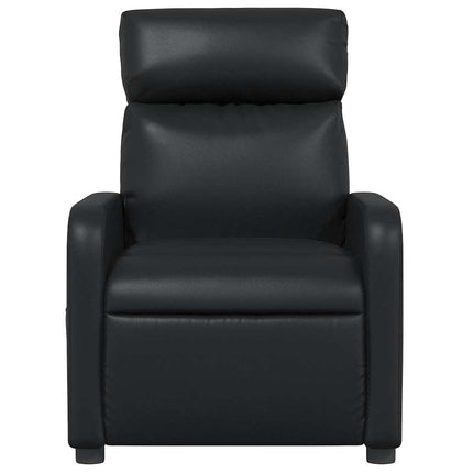 Massagefåtölj svart konstläder