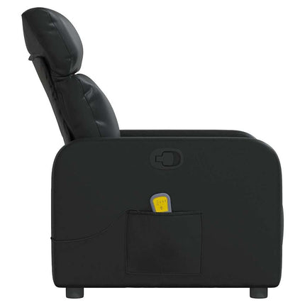 Massagefåtölj svart konstläder