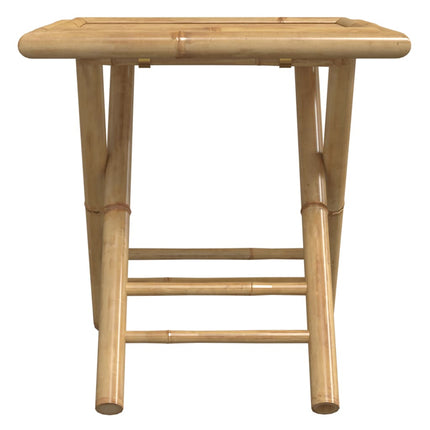 Hopfällbart trädgårdsbord 45x45x45 cm bambu