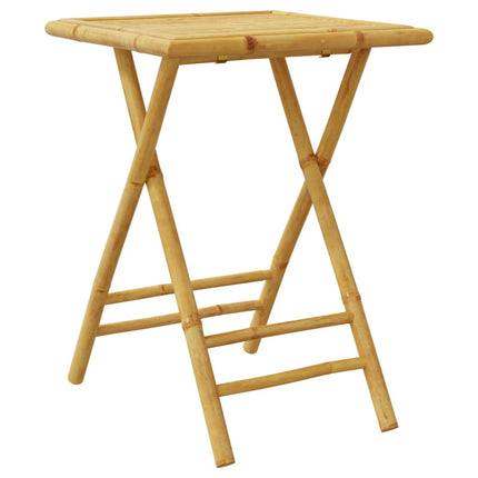 Hopfällbart trädgårdsbord 55x55x75 cm bambu