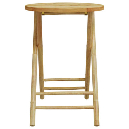 Hopfällbart trädgårdsbord Ø55x75 cm bambu