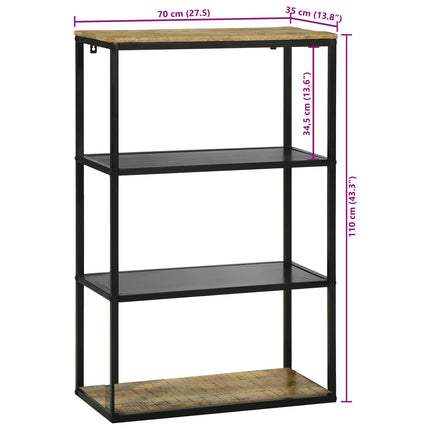 Bokhylla 70 x 35 x 110 cm Massivt Mangoträ
